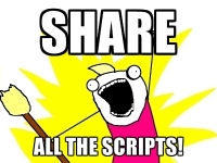 Share all the scripts!